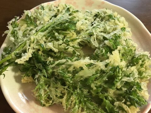 わさび菜の天ぷら